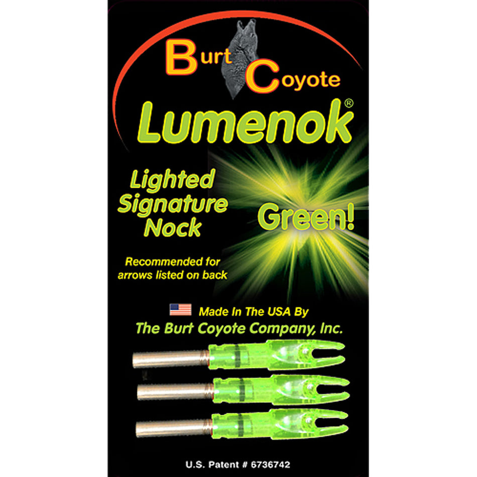 GWS Lighted Nocks Green S Nock Size 3 Pack Archery