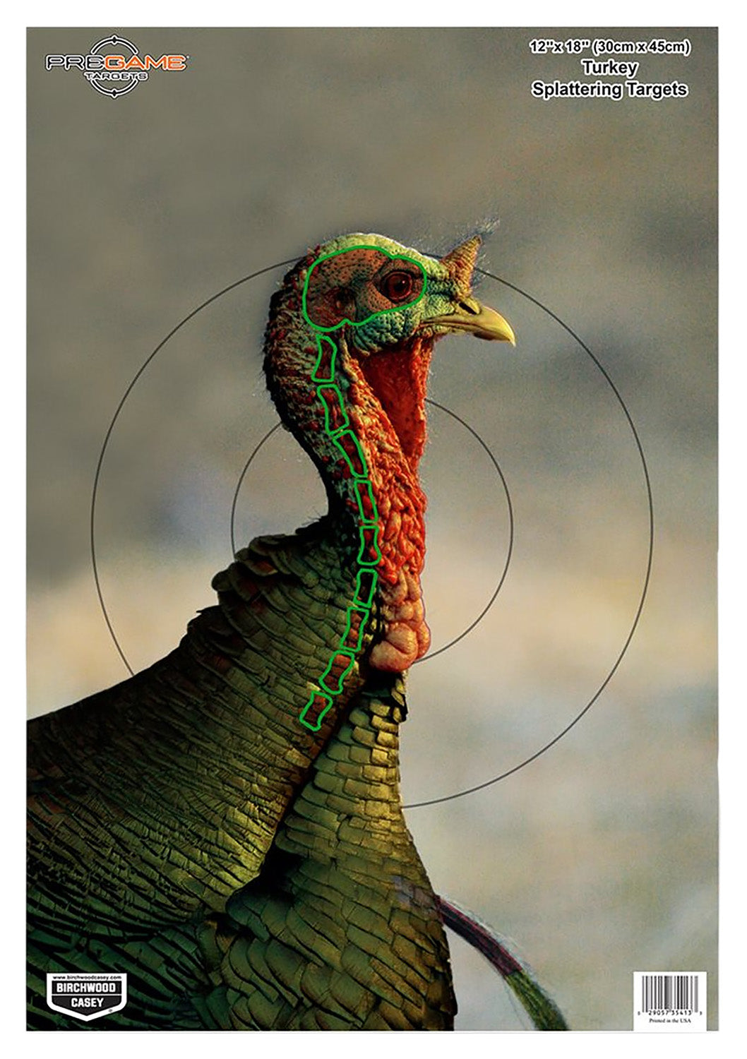 Birchwood Casey 35403 Pregame Turkey Splattering Paper Target 12" x 18" 8 Count