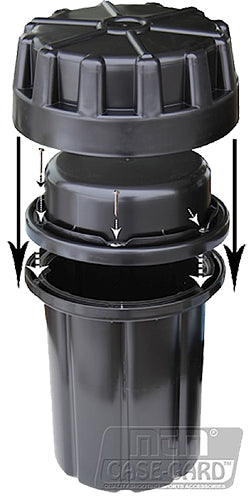 MTM Case-Gard SAC Multi-Caliber Survivor Ammo Storage Can Black with Desiccant Pack