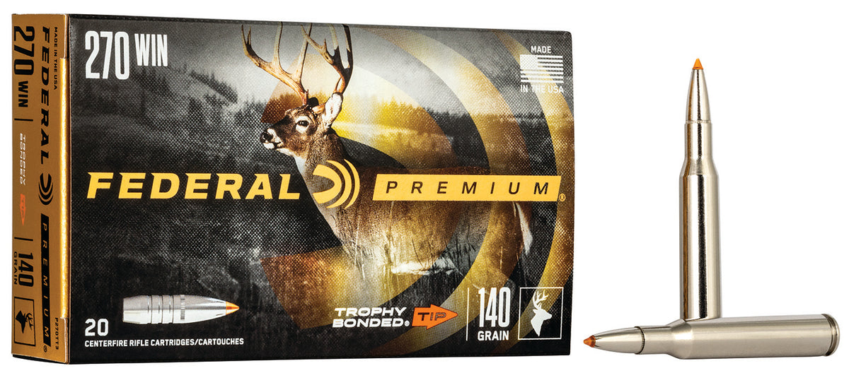 Federal Premium Trophy Bonded Tip 140 Grain .270 Winchester 2950 fps 029465064112