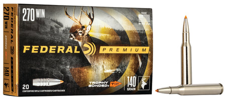 Federal Premium Trophy Bonded Tip 140 Grain .270 Winchester 2950 fps 029465064112