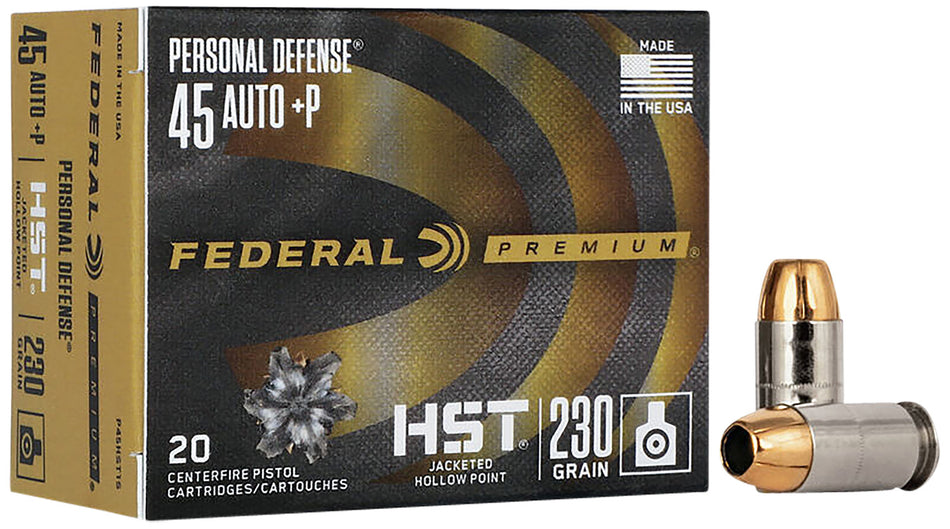 Federal Premium Personal Defense HST Jacketed Hollow Point 230 Grain .45 ACP/Auto 950 fps 604544657449