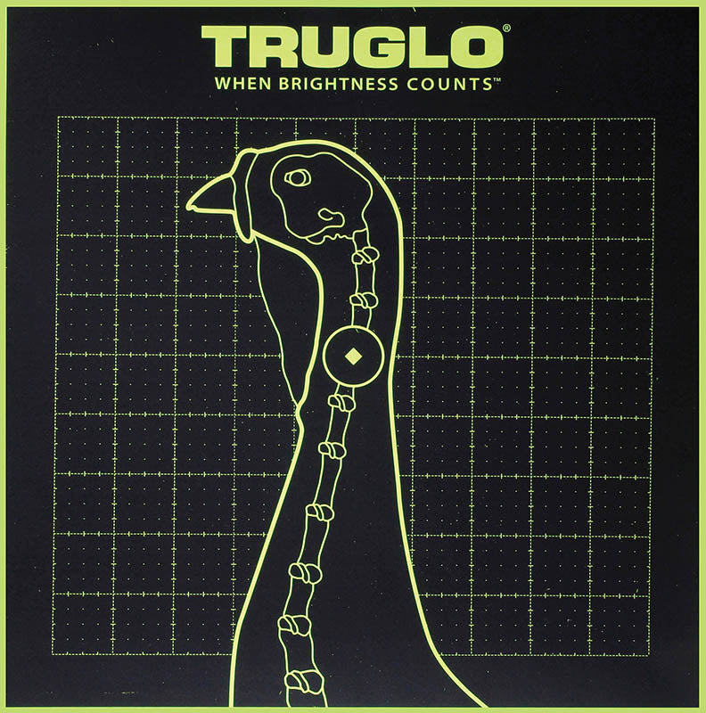 TruGlo Tru-See Turkey Self-Adhesive Heavy Paper Black and Green Shooting Target 12"x12" 6 Pack