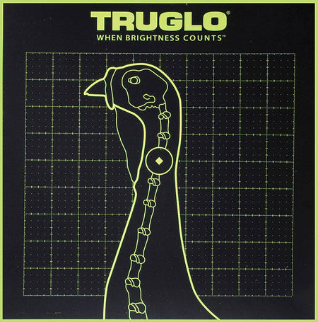 TruGlo Tru-See Turkey Self-Adhesive Heavy Paper Black and Green Shooting Target 12"x12" 6 Pack