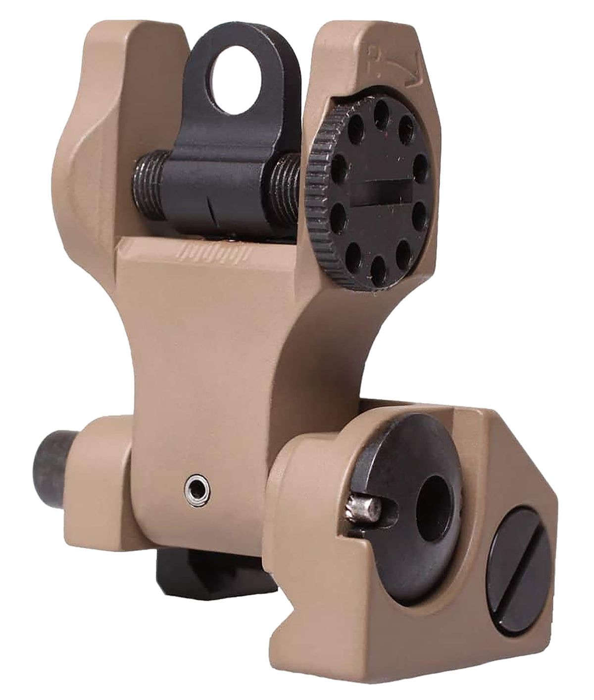 Troy Industries AR-15 Rear Folding BattleSight Round Aperture Flat Dark Earth Finish