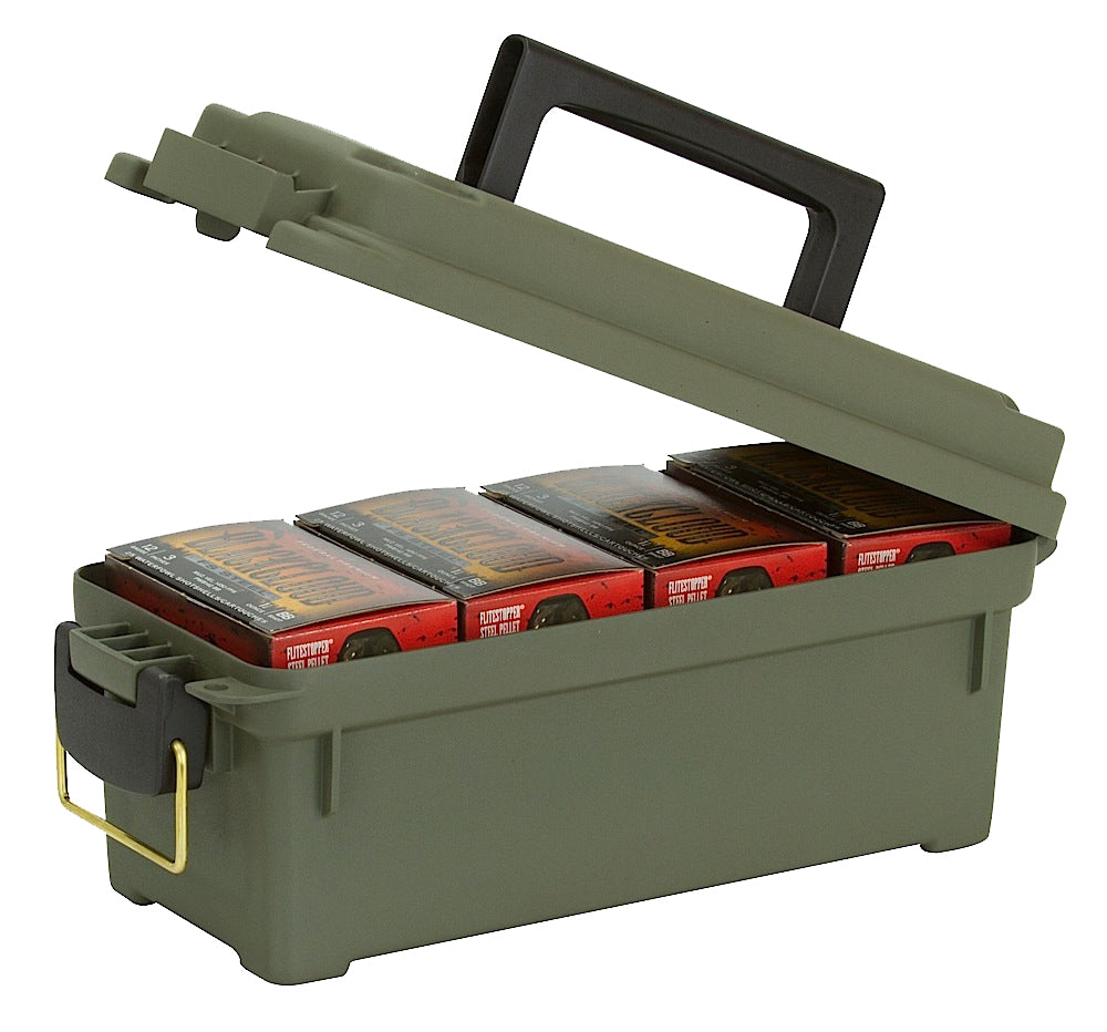 Plano 121202 OD Green Plastic Ammo Shell Box 4-Box Water-Resistant