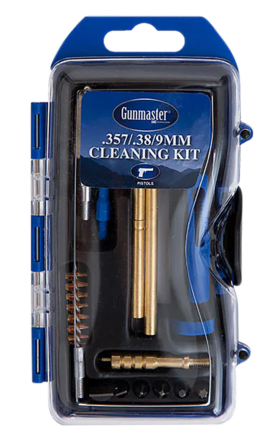 DAC GunMaster 9mm/.38 Cal Handgun Cleaning Kit 14 Pieces Blue/Black