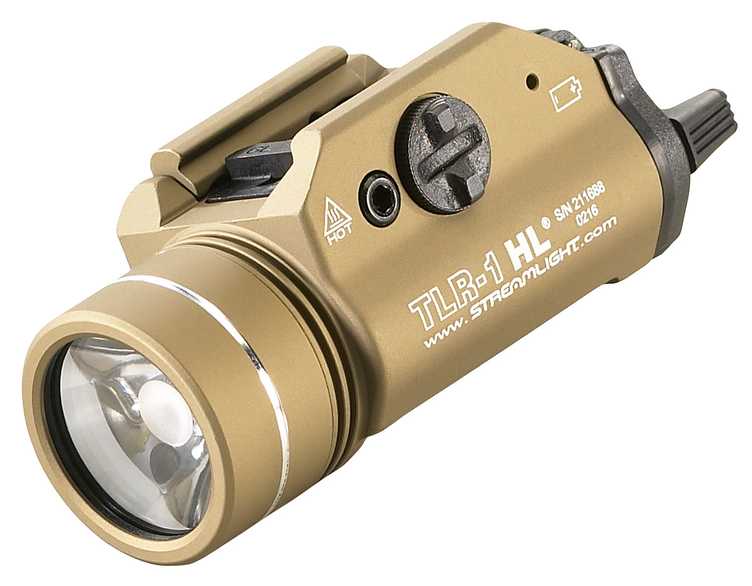 Streamlight 69266 TLR-1 HL FDE Rail-Mounted Light 1000 Lumen White LED Wide Beam