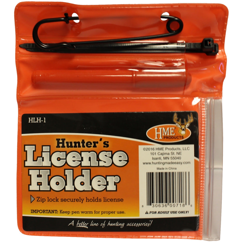 HME License Holder Display Window Combo with Pen and Zip Ties