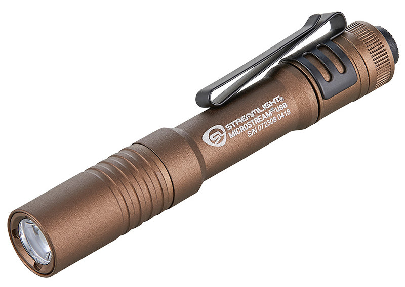 Streamlight Microstream USB EDC Pocket Light 250 Lumens Coyote Brown