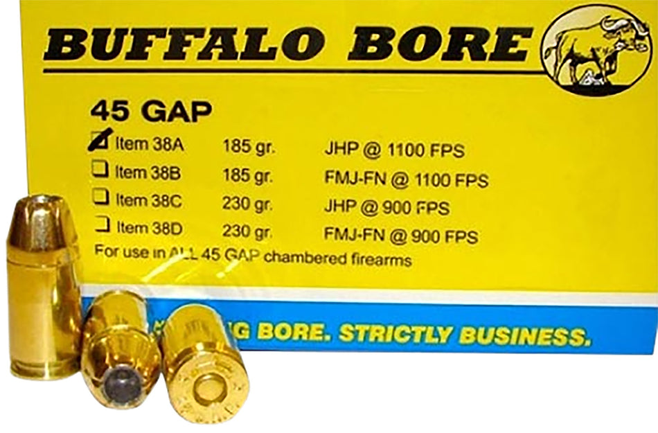 Buffalo Bore .45 Long Colt Personal Defense 185 grain Jacketed Hollow Point ammunition