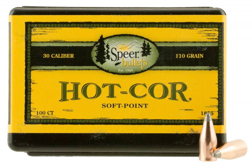 Speer 1855 Hot-Cor .308 110 Grain SP Rifle Bullets 100 Per Box