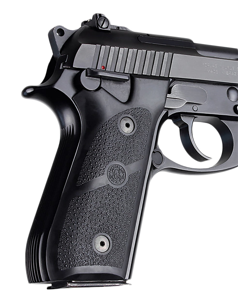 Hogue 99010 Grip Panels Black Rubber Fits Taurus PT-92 PT-99