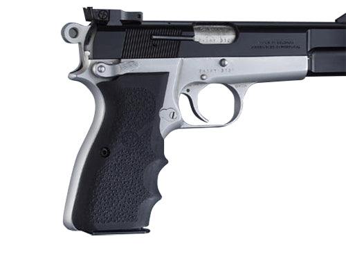 Hogue 09000 Finger Groove Black Rubber Grip Fits Browning Hi-Power