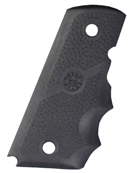 Hogue 43000 Finger Groove Cobblestone Black Rubber Grip for 1911 Officer