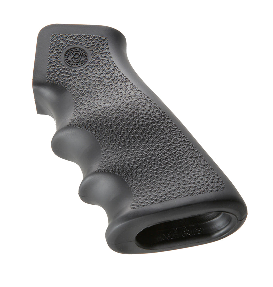 Hogue 15000 Finger Groove Black Rubber OverMolded Grip for AR-15 M16