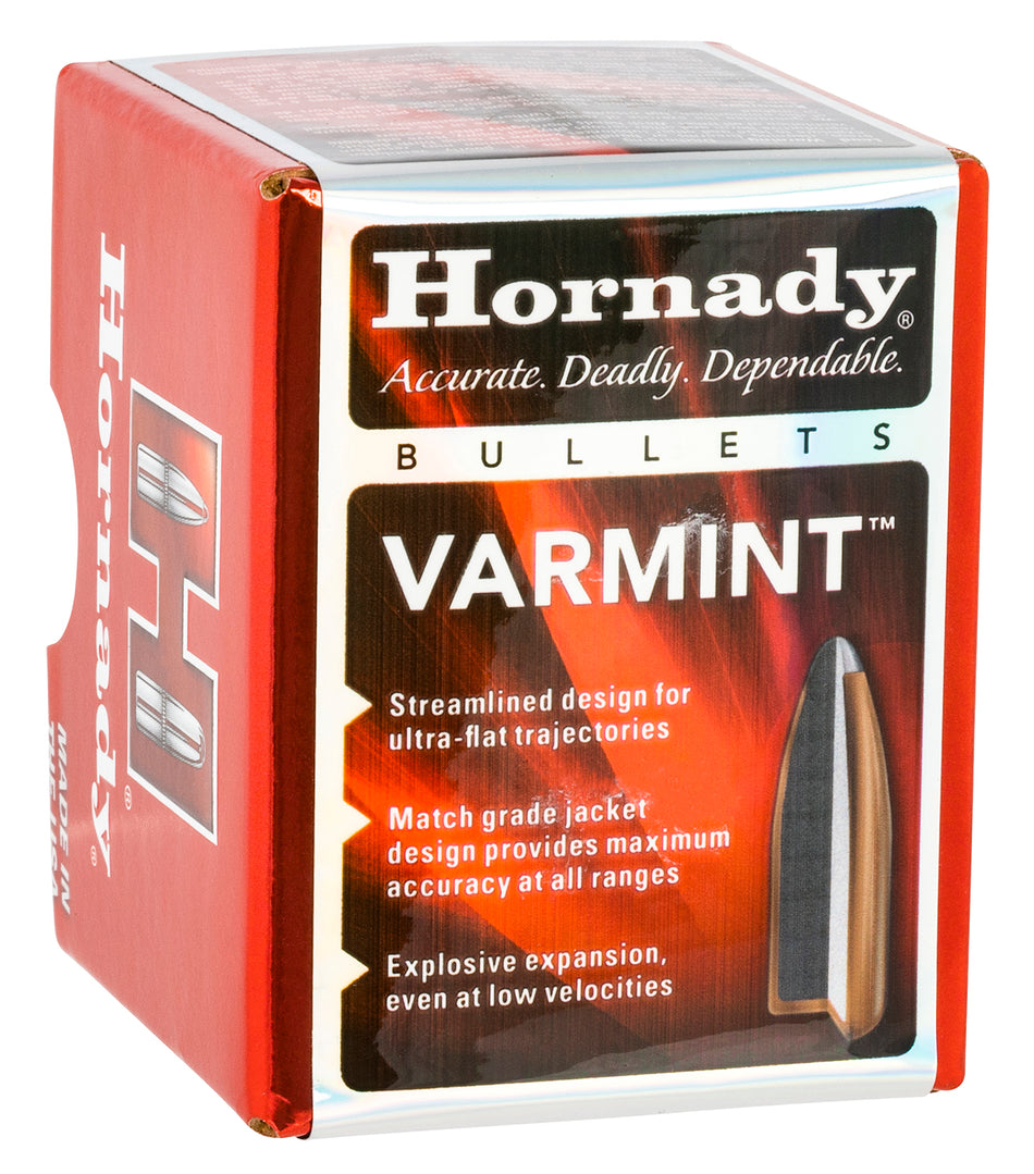 Hornady 2265 Traditional Varmint .224 55 Grain SP Reloading Bullets 100-Count
