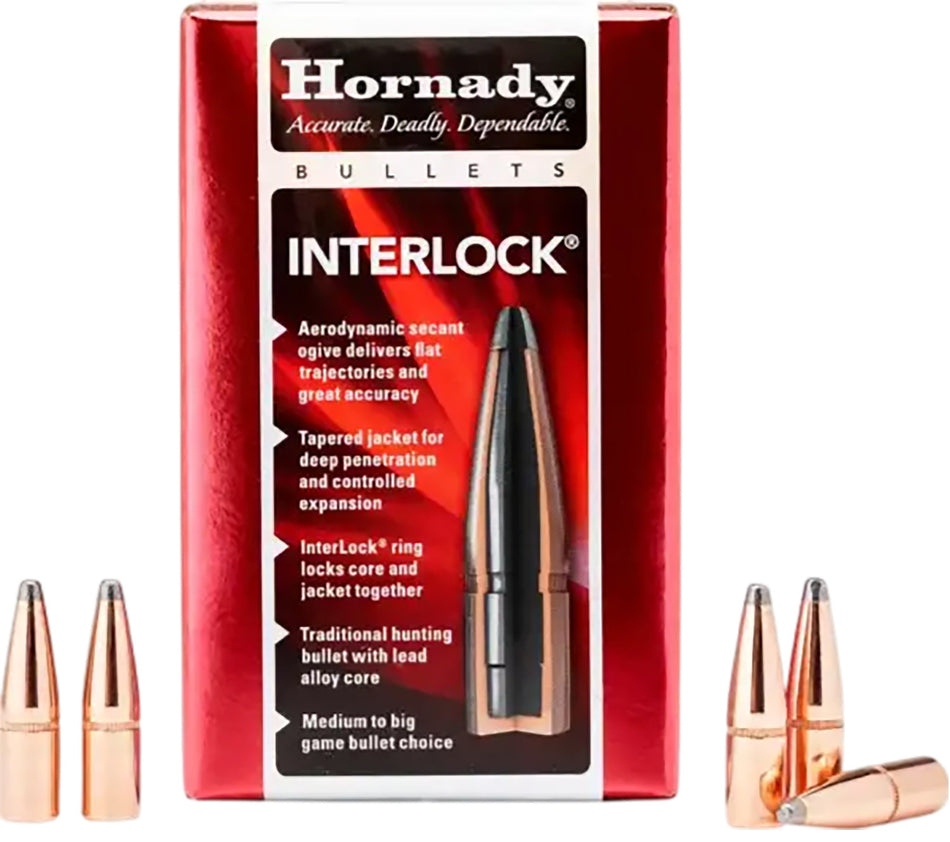 Hornady 3033 InterLock .308 150 Grain BTSP Reloading Bullets 100-Count