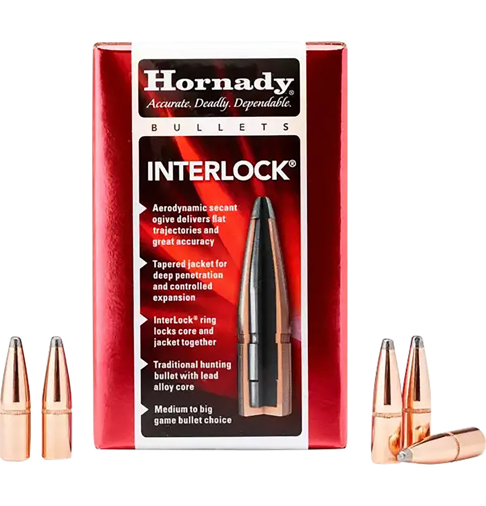Hornady 3210 InterLock .321 170gr Flat Point Reloading Bullets 100 Per Box