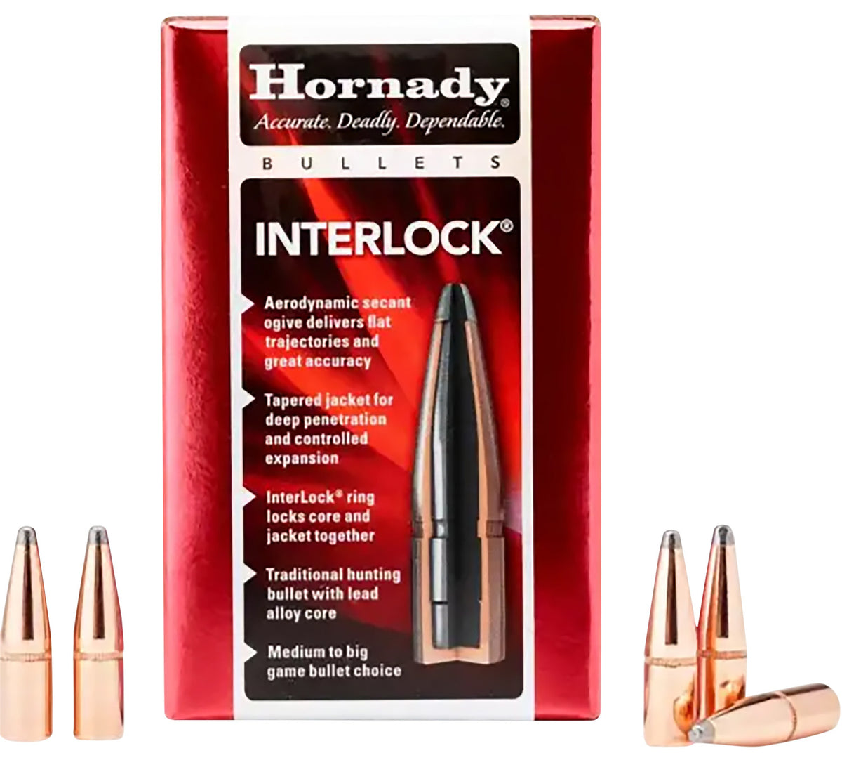 Hornady 3232 InterLock .323 150gr Soft Point Reloading Bullets 100 Per Box