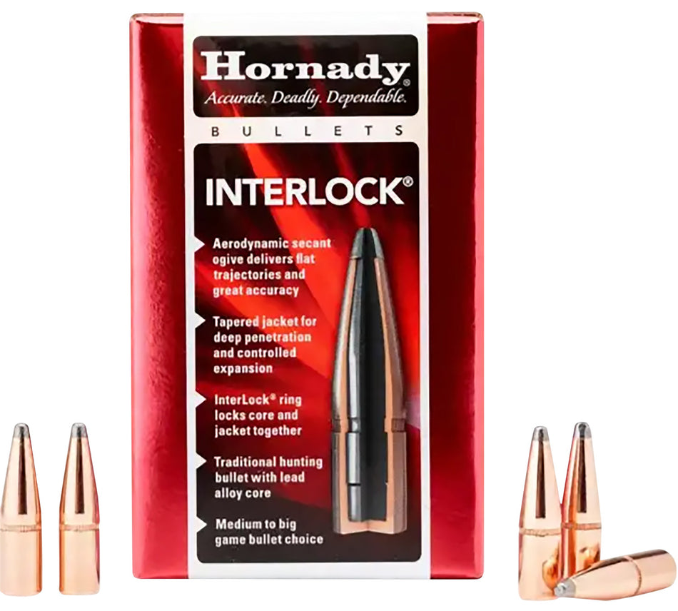 Hornady 3232 InterLock .323 150gr Soft Point Reloading Bullets 100 Per Box