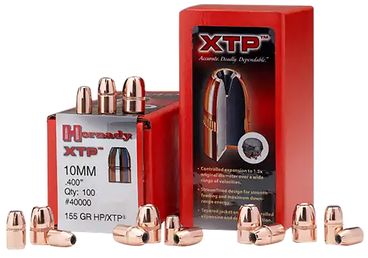 Hornady 44050 XTP .430 Diameter 180 gr HP Component Bullets 100 Per Box