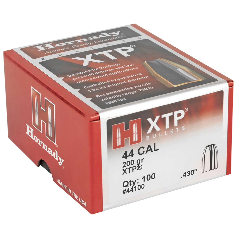 Hornady 44100 XTP .430 Diameter 200 gr HP Component Bullets 100 Per Box