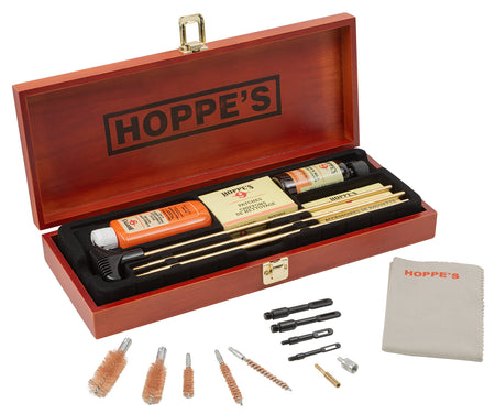Hoppe's BUOX Deluxe Cleaning Kit Rifle, Shotgun & Pistol, Wood Box Included