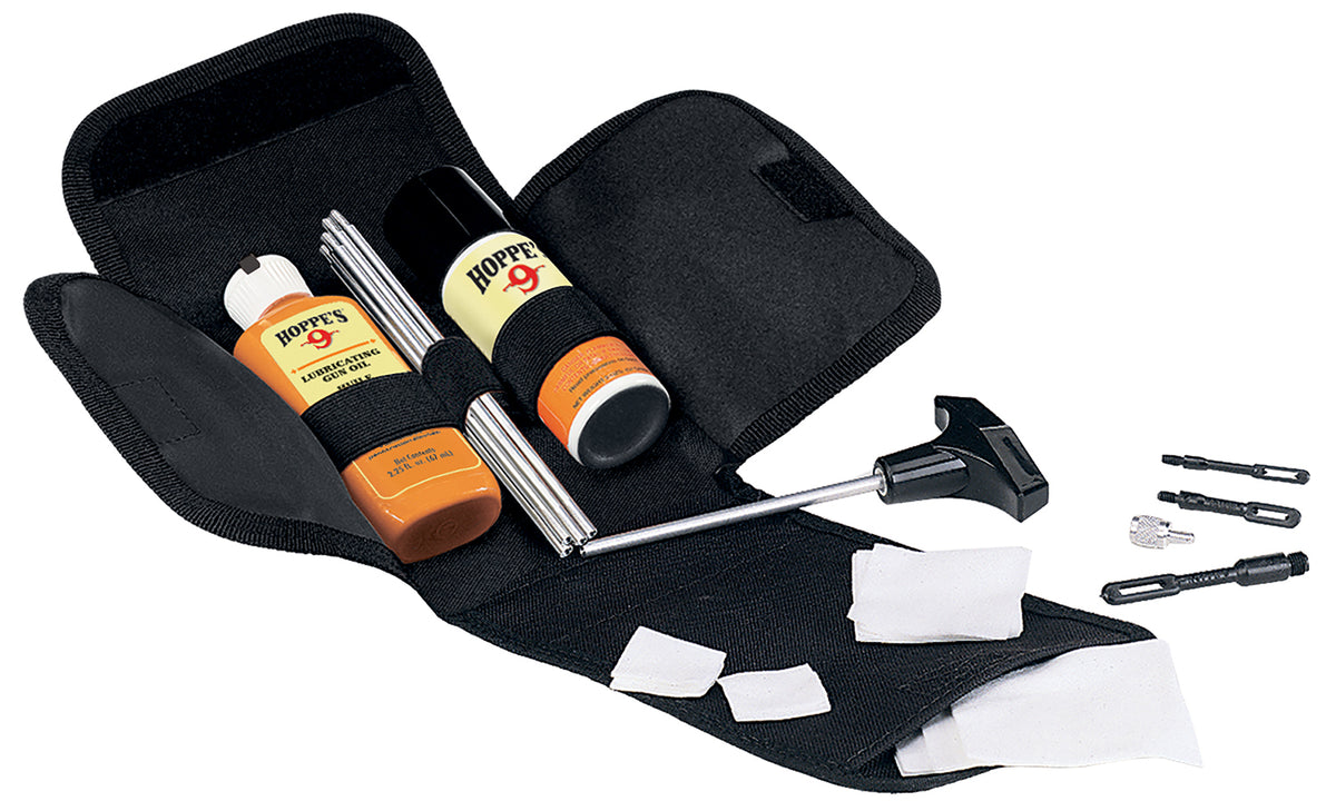 Hoppe's Universal Field Gun Cleaning Kit FC2, Multi-Caliber, Compact Soft Case