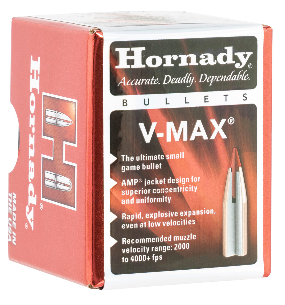 Hornady 21710 V-Max .172 20 Grain Varmint Bullets 100 Per Box
