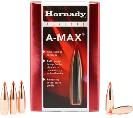 Hornady 30502 A-MAX .308 168 Grain Match Bullets 100 Per Box