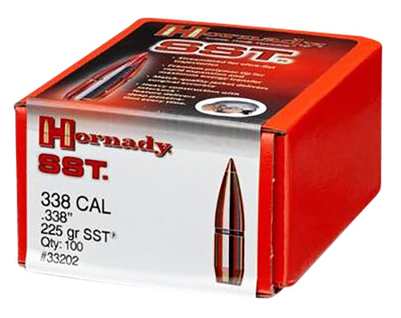 Hornady 33202 SST .338 225 Grain Polymer Tip Hunting Bullets 100 Per Box