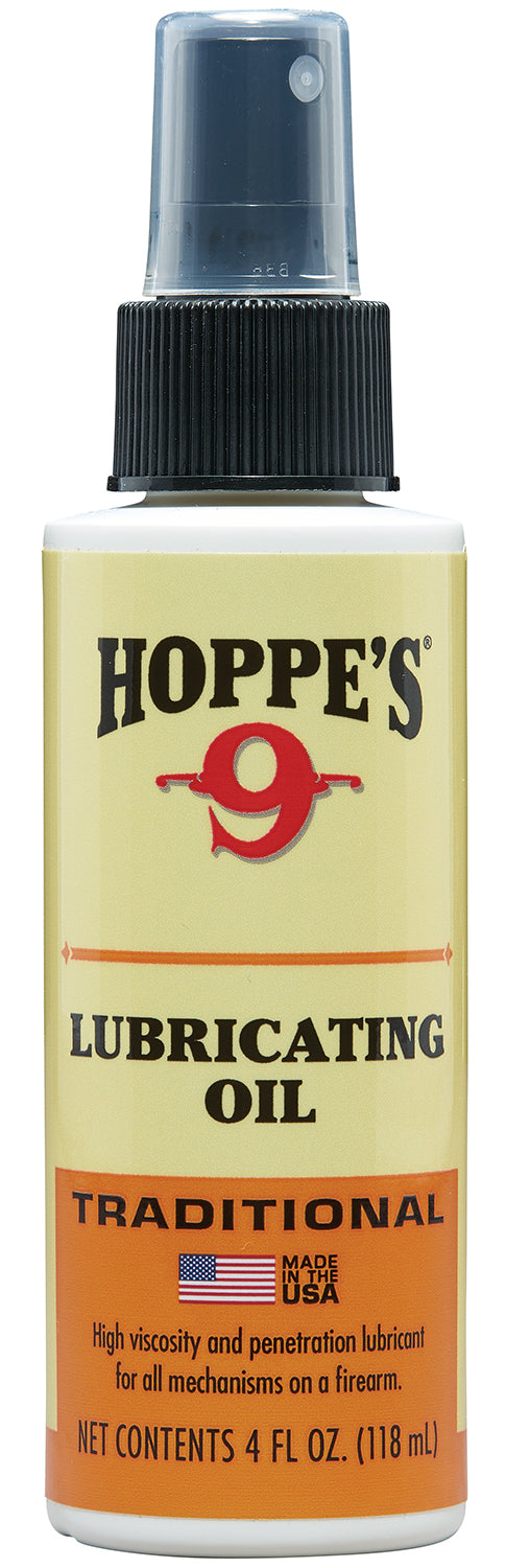 Hoppe's 1004 No. 9 Gun Lubricating Oil 4 oz Pump Bottle Long-Lasting Protection