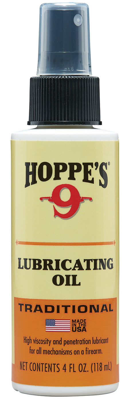 Hoppe's 1004 No. 9 Gun Lubricating Oil 4 oz Pump Bottle Long-Lasting Protection