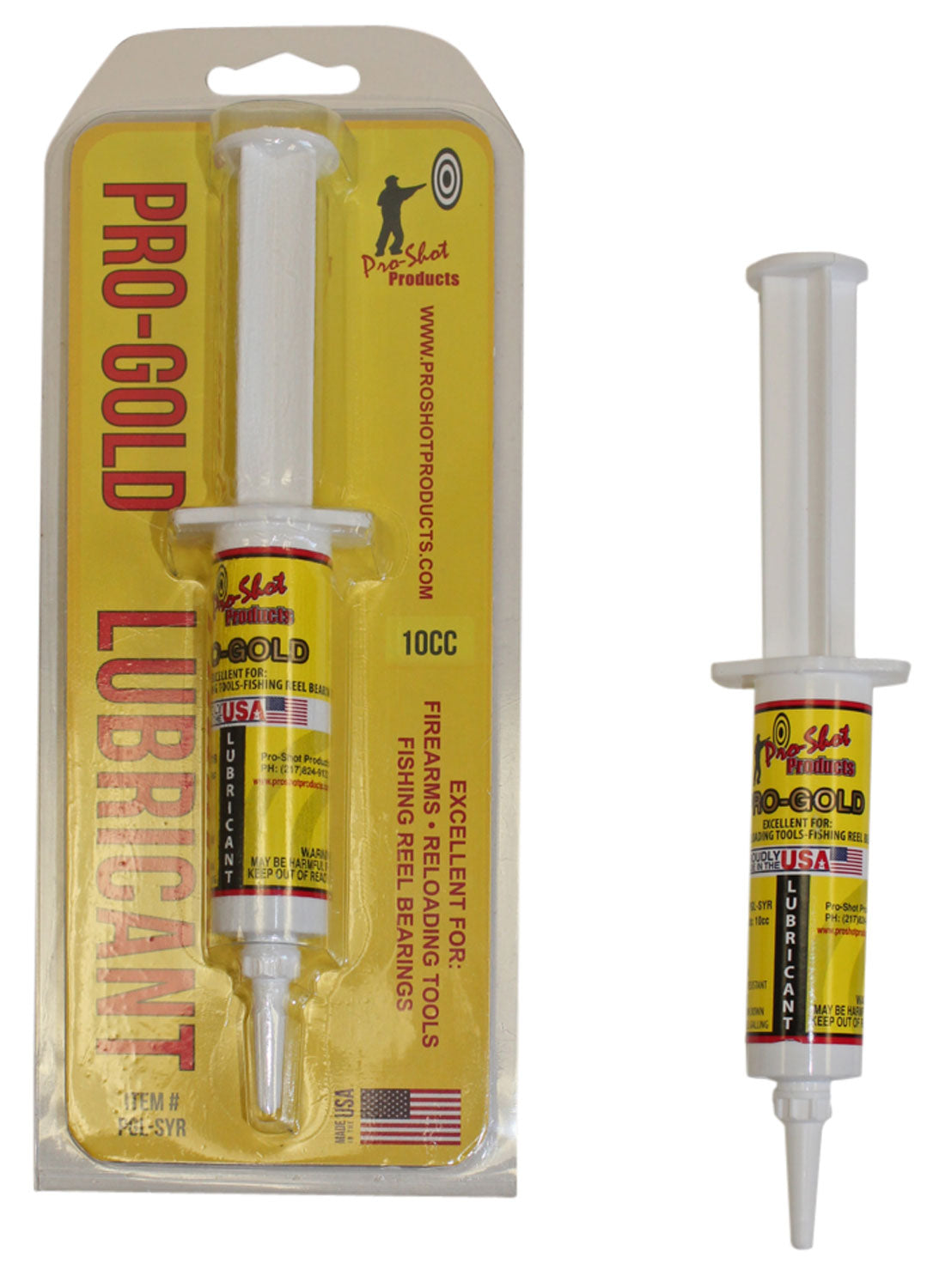 Pro-Shot PGLSYR Pro-Gold 10 cc Needle Oiler Firearm Lubricant Grease