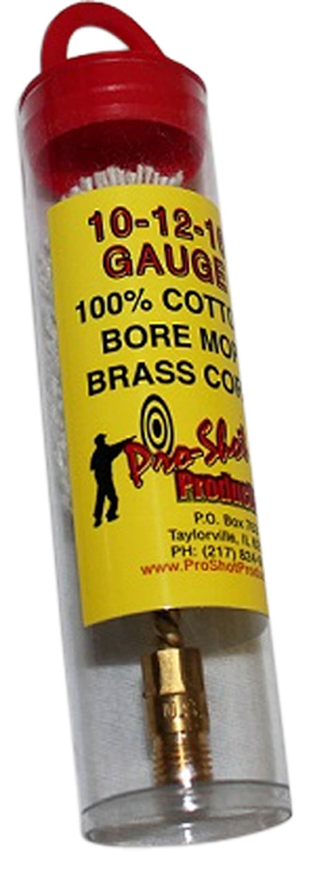 Pro-Shot Shotgun Bore Mop MP12 10 12 16 Gauge Cotton 1.75" #5/16-27 Thread