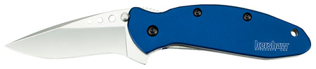 Kershaw 1620NB Scallion Folding Knife 2.40" Plain Drop Point 420HC SS Blade Navy Blue Aluminum Handle Includes Clip