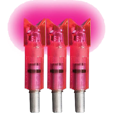 Lumenok Crossbow Lighted Nocks Pink Moon Gold Tip 3 pk.