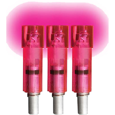Lumenok Crossbow Lighted Nocks Pink Flat Gold Tip 3 pk.