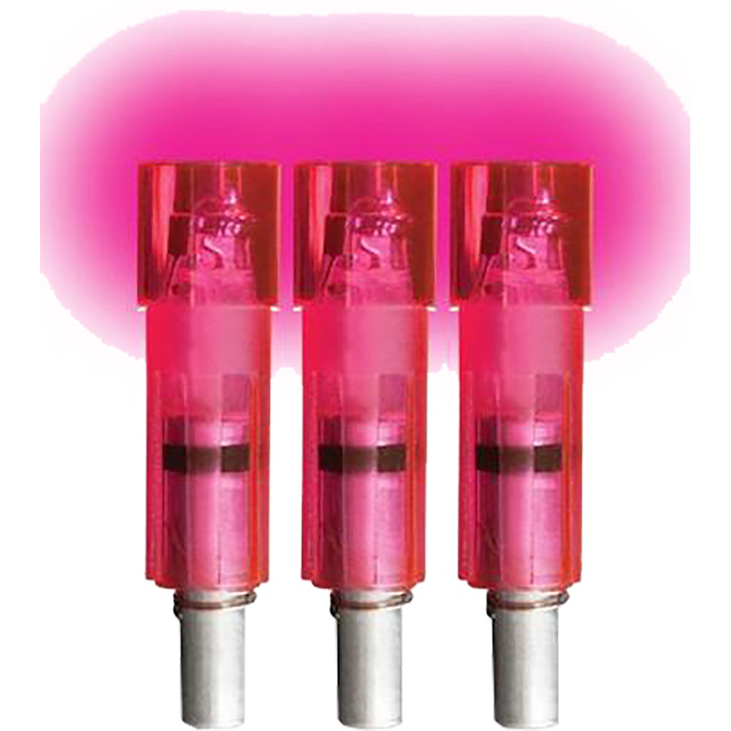 Lumenok Crossbow Lighted Nocks Pink Flat Excalibur 3 pk.