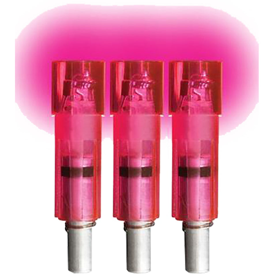 Lumenok Crossbow Lighted Nocks Pink Flat Excalibur 3 pk.