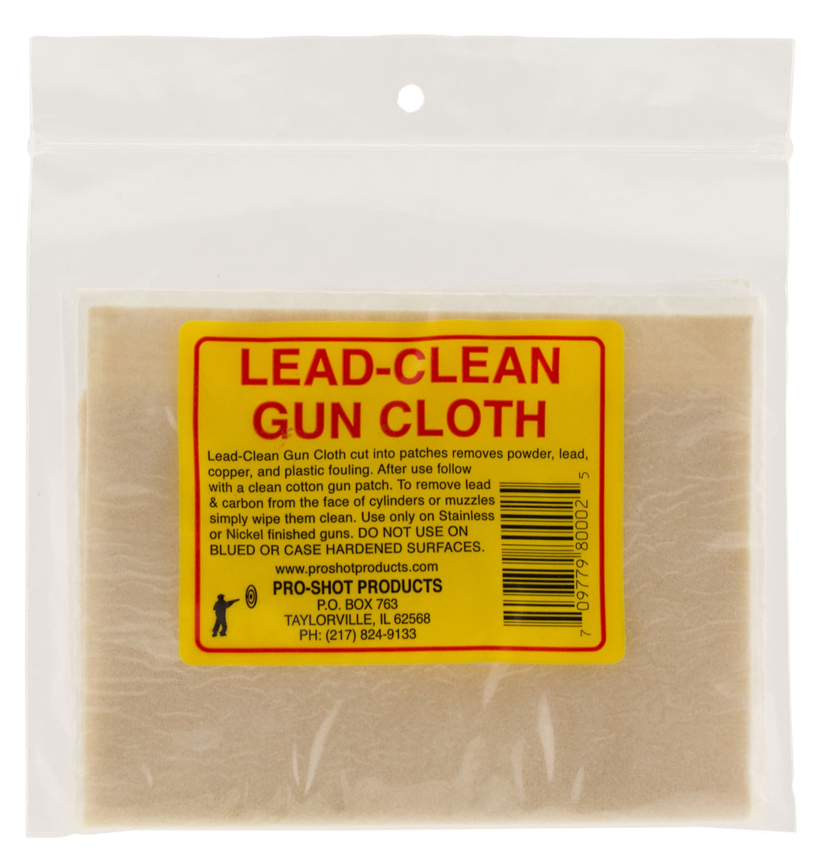 Pro-Shot LCC Lead Cleaning Cloth Cotton 8.75 Inch x 11.25 Inch Firearm
