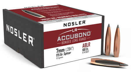 Nosler 58517 AccuBond LR 7mm 175 Grain Bonded Spitzer Point Bullets 100/Box