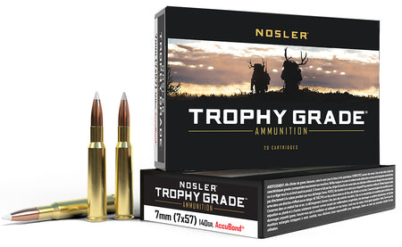 Nosler 7x57mm Mauser Trophy Grade 140 grain Nosler AccuBond ammunition