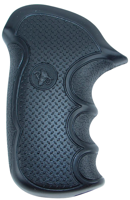 Pachmayr 02475 Diamond Checkered Black Rubber Diamond Pro Grip for Taurus Compact Public Defender with Polymer Frame
