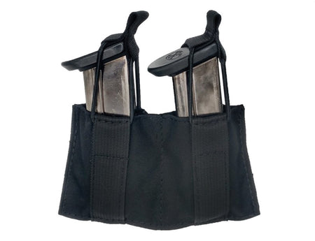 TacShield MOLLE Double Speed Load Pistol Magazine Pouch Black