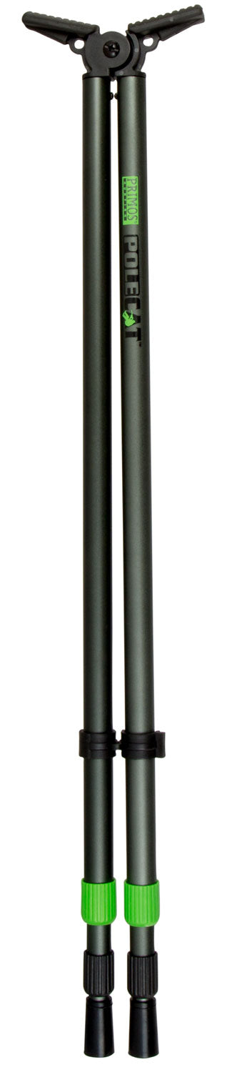 Primos 65483 Tall Pole Cat BiPod Stick, Black Aluminum, Posi-Lock, 25-62 In