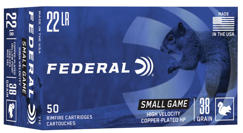 Federal .22 Long Rifle Game Shok High Velocity 38 grain Copper-Plated Hollow-Point ammunition