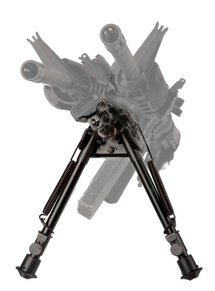 Blackhawk 71BP09BK Sportster Bipod with Pivot and Traverse Black Anodized Rubber Feet 6"-9"
