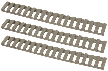 Ergo 1373DE Low-Pro 18-Slot Dark Earth Rubber Rail Covers Rifle 3 Pack